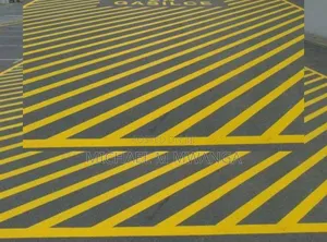 Traffic Lanes Marking Yellow Paint
