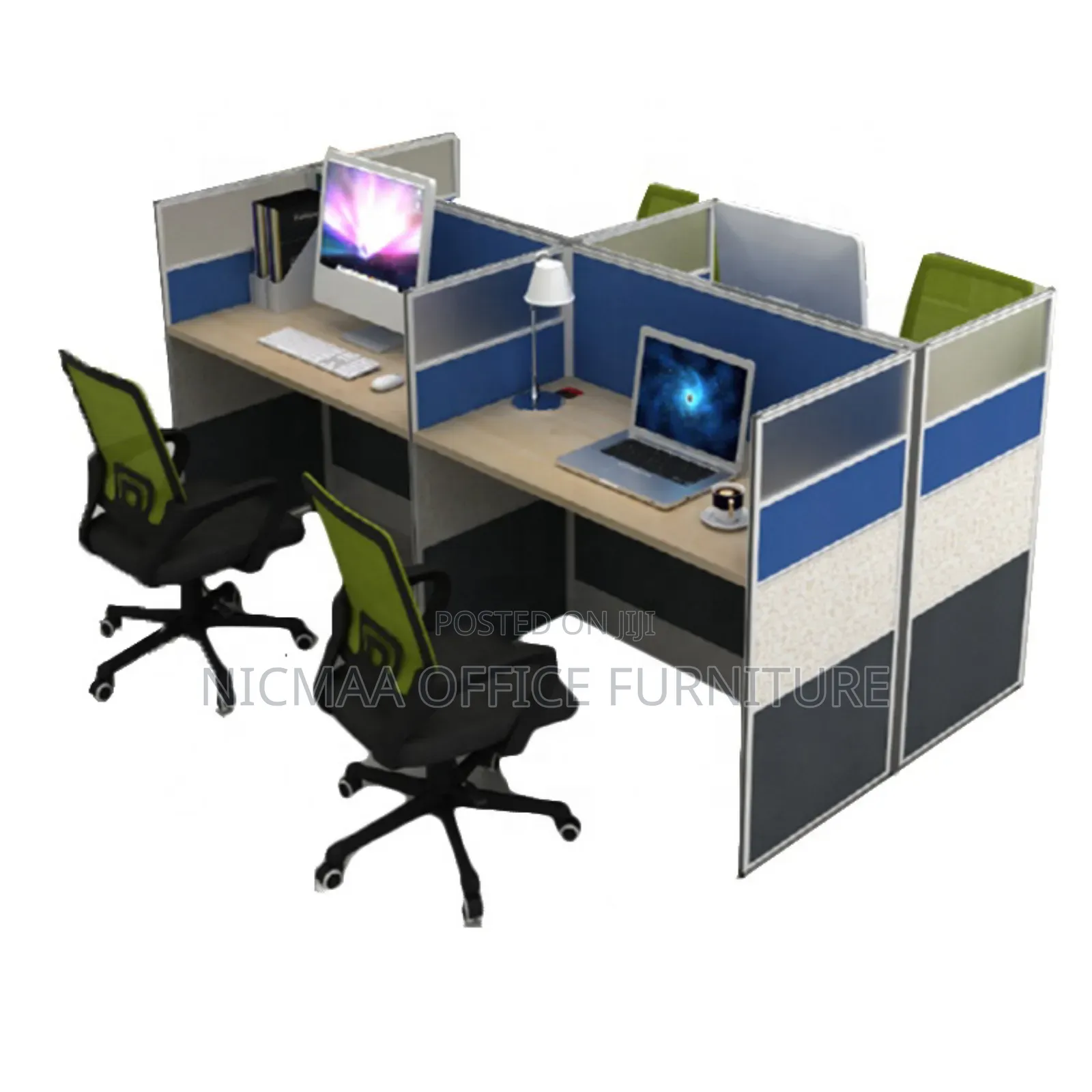 Sturdy and Stylish Quadcore 4-Way Modular Workstation