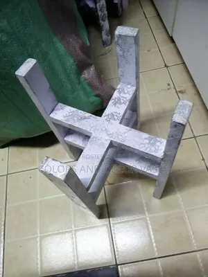 White Flowered Stand Home Decor