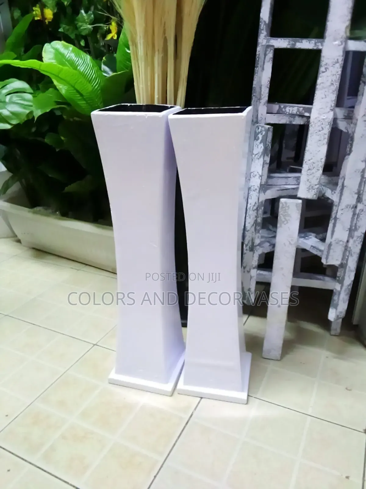 Wooden Vases White Home Decor