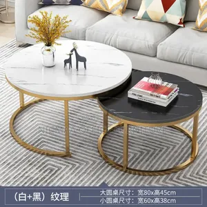 Marble Effect: Black Nesting Coffee Table