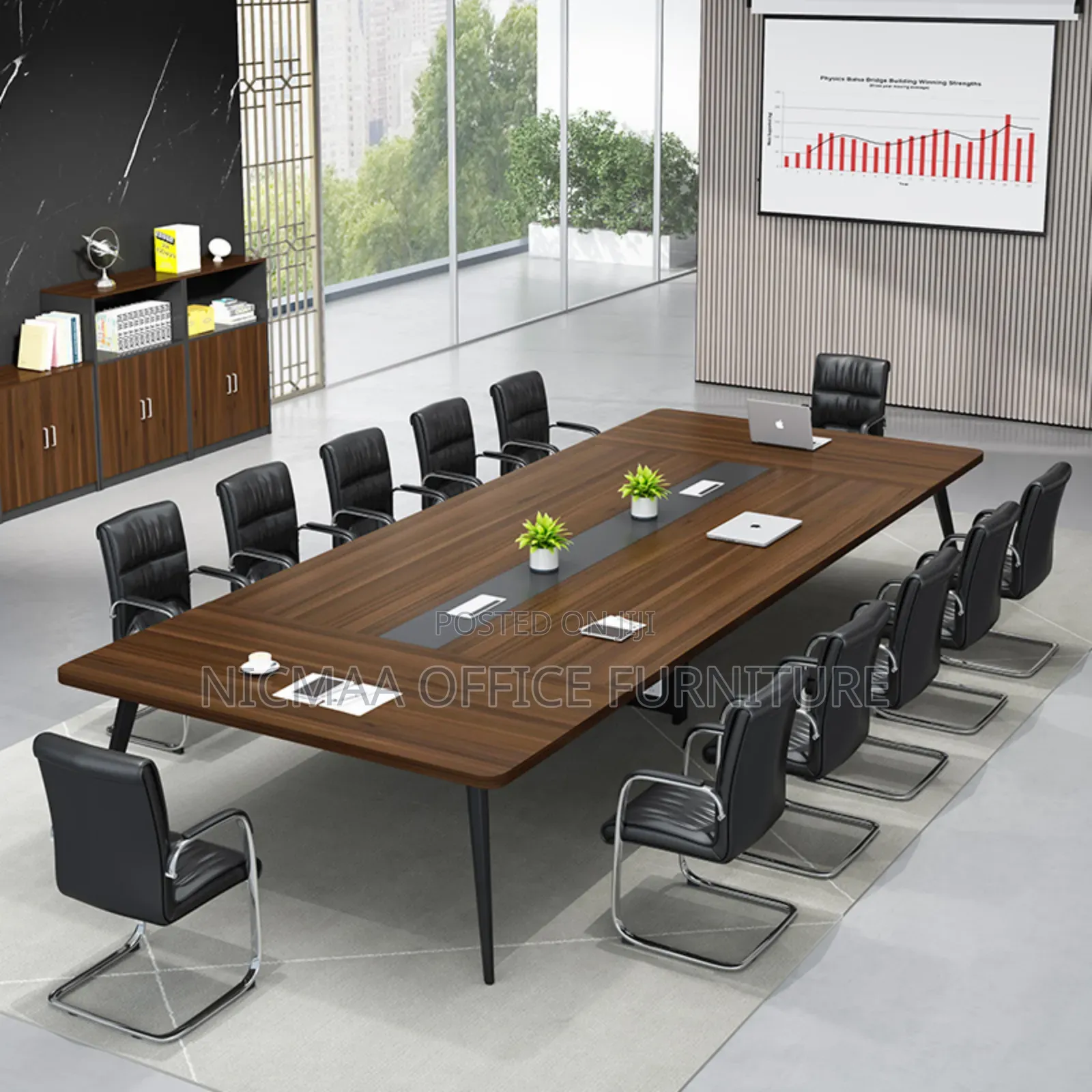 Boardroom Table: 2.4m Rectangular Conference Tabl