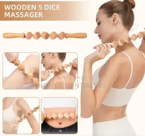 *Wooden Massage Roller 6 Cube Design Body Roller Stick