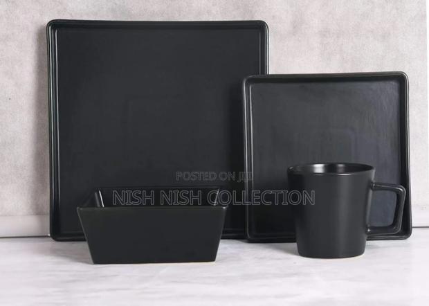 24 Pieces European Style Black Dinner Set - thumbnail 2
