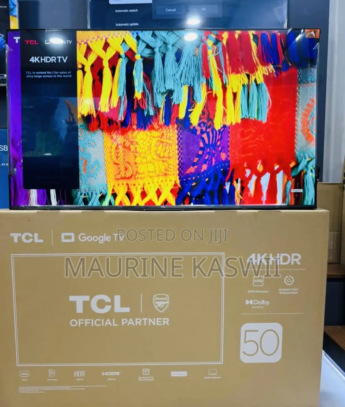 TCL 50′′ V6c (New 2025) HDR Google Tv – 50v6c Frameless