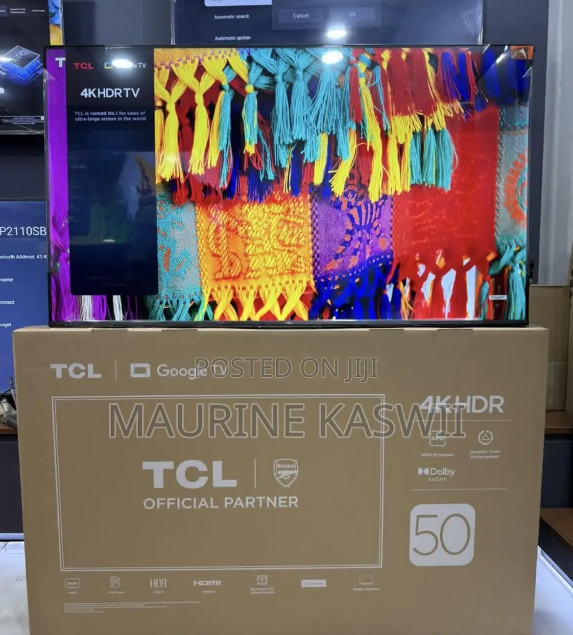 TCL 50′′ V6c (New 2025) HDR Google Tv – 50v6c Frameless
