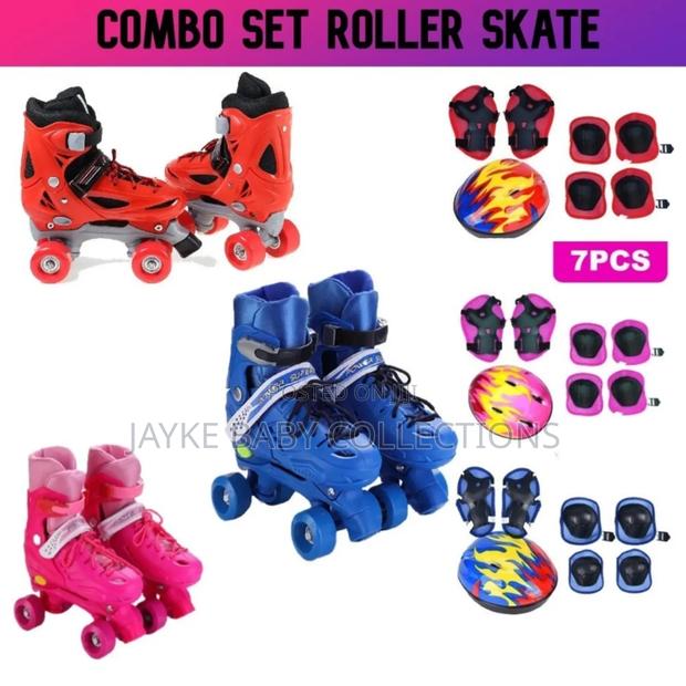 Double Row Adjustable Roller Skates for Kids Teens - thumbnail 4
