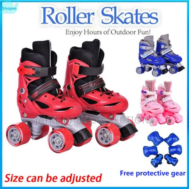 Double Row Adjustable Roller Skates for Kids Teens - thumbnail 3
