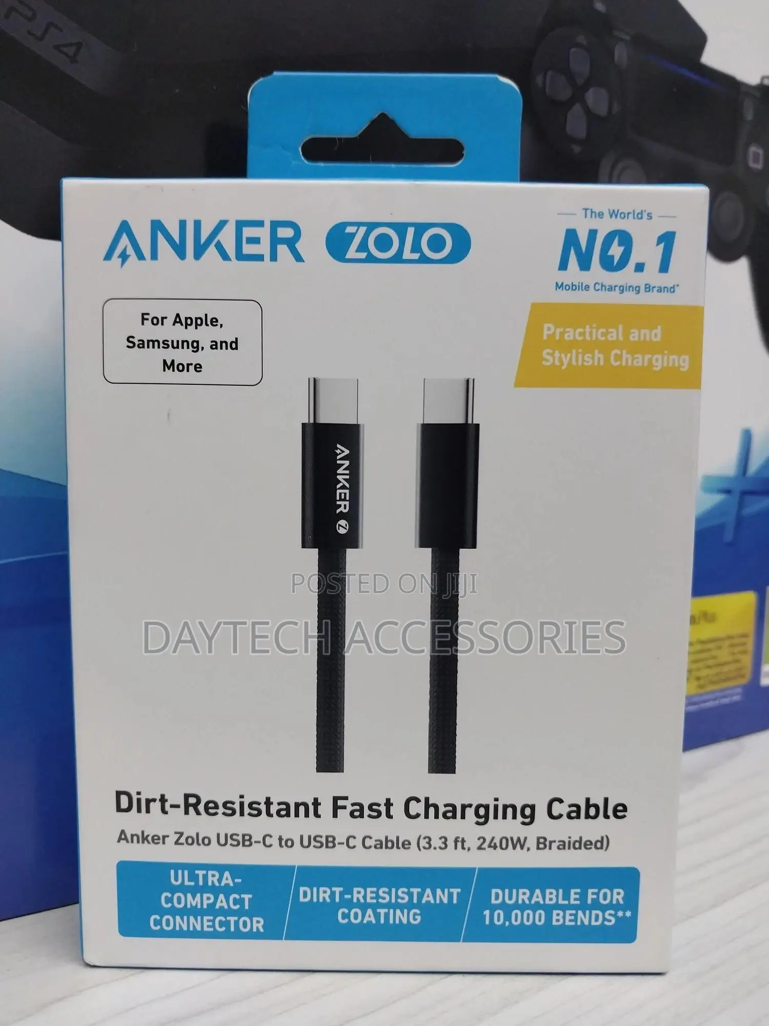 Anker Zolo Usb-C to Usb-C Cable Fast-Charging Cable 3.3ft