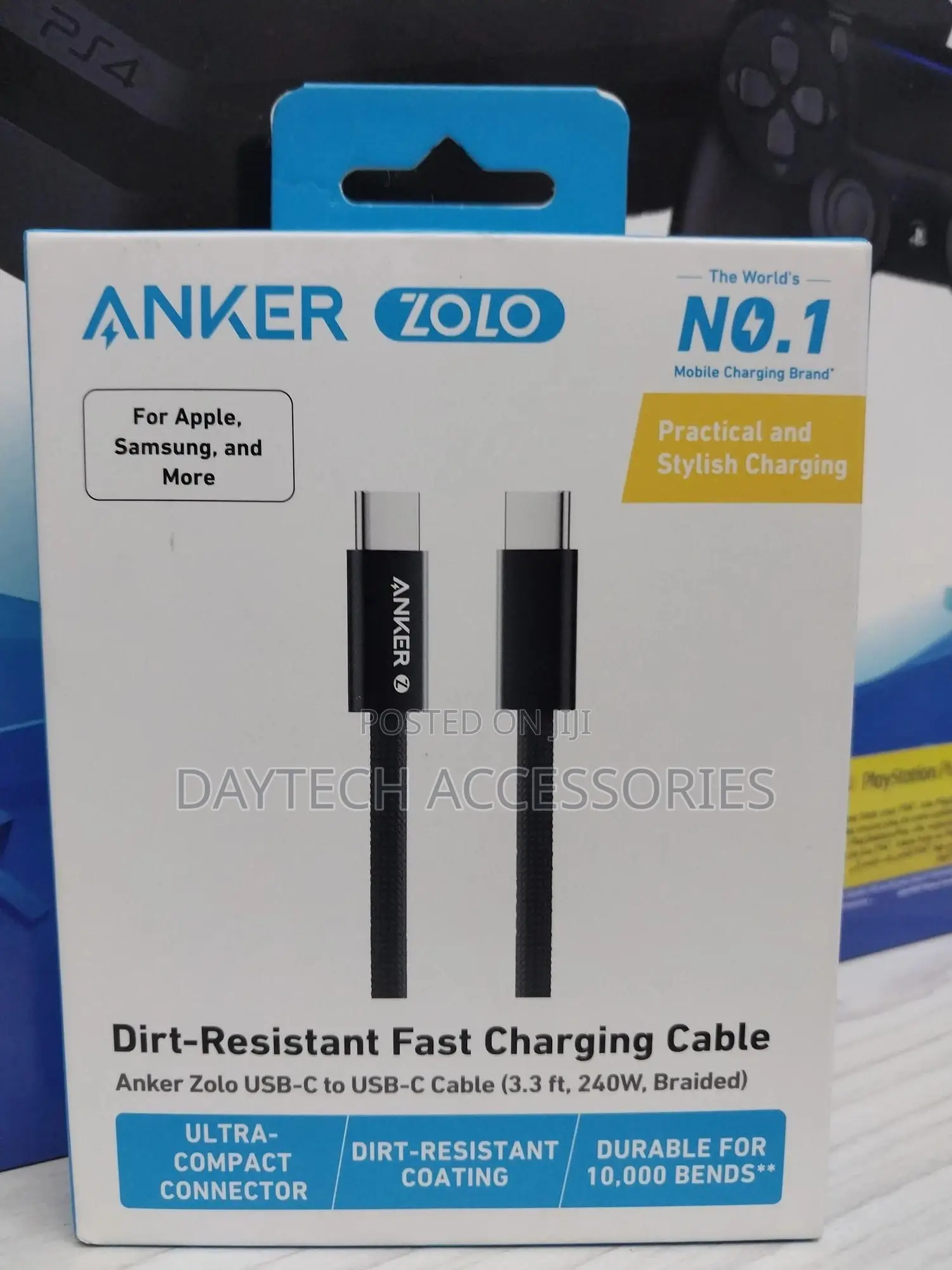 Anker Zolo Usb C to Usb C 240w Braided Fast Charging Cable