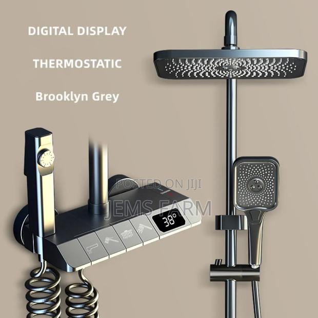 Digital Display Piano Shower System 4 Gear Thermostatic Set - thumbnail 2