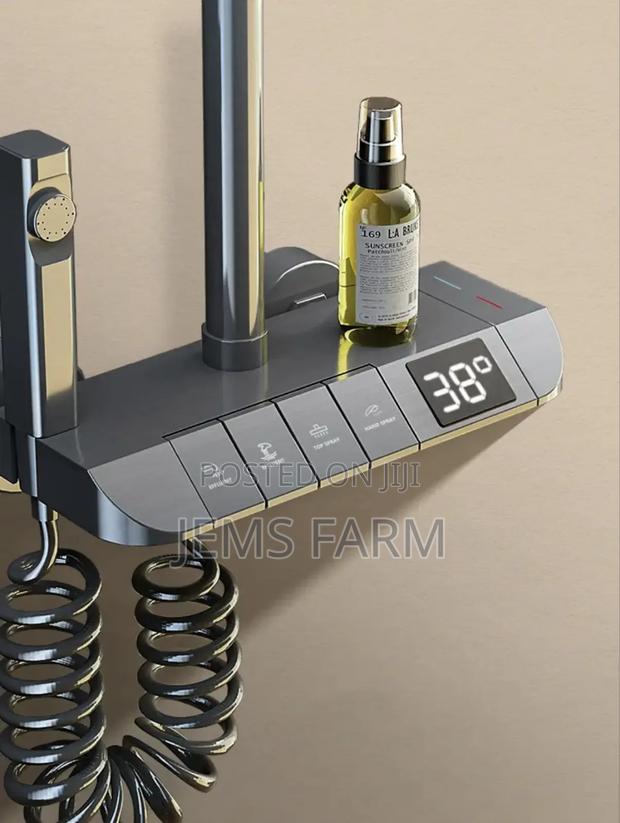 Digital Display Piano Shower System 4 Gear Thermostatic Set - thumbnail 3