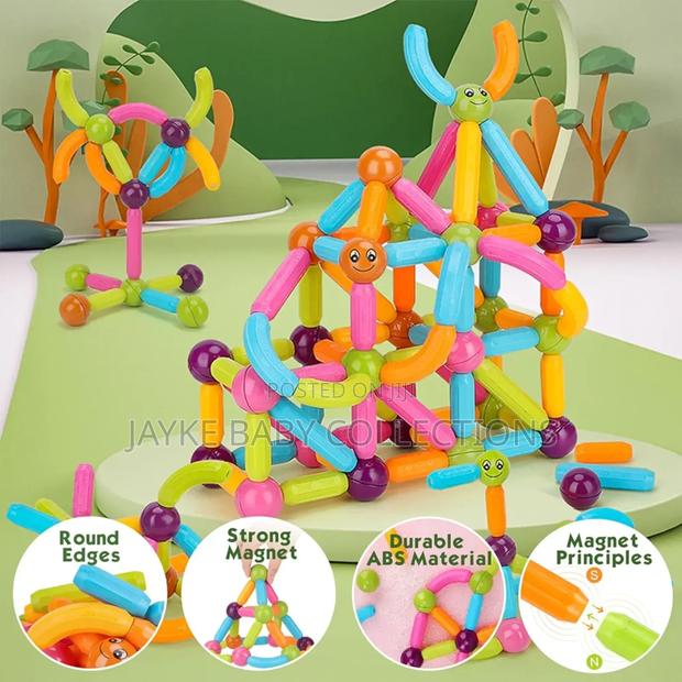 Magnetic Building Sticks Balls Set – 116 96 PCS - thumbnail 6