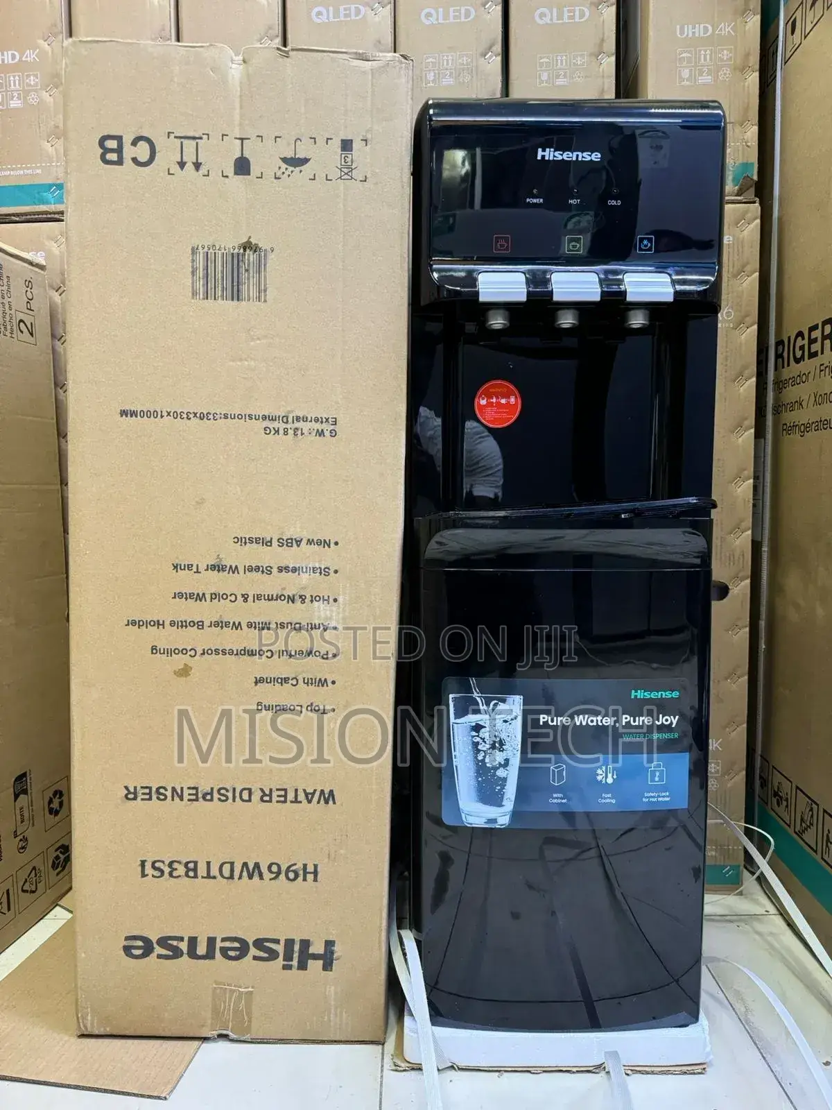 Hisense H96wdtb3s1 Water Dispenser Black Hot, Normal Cold