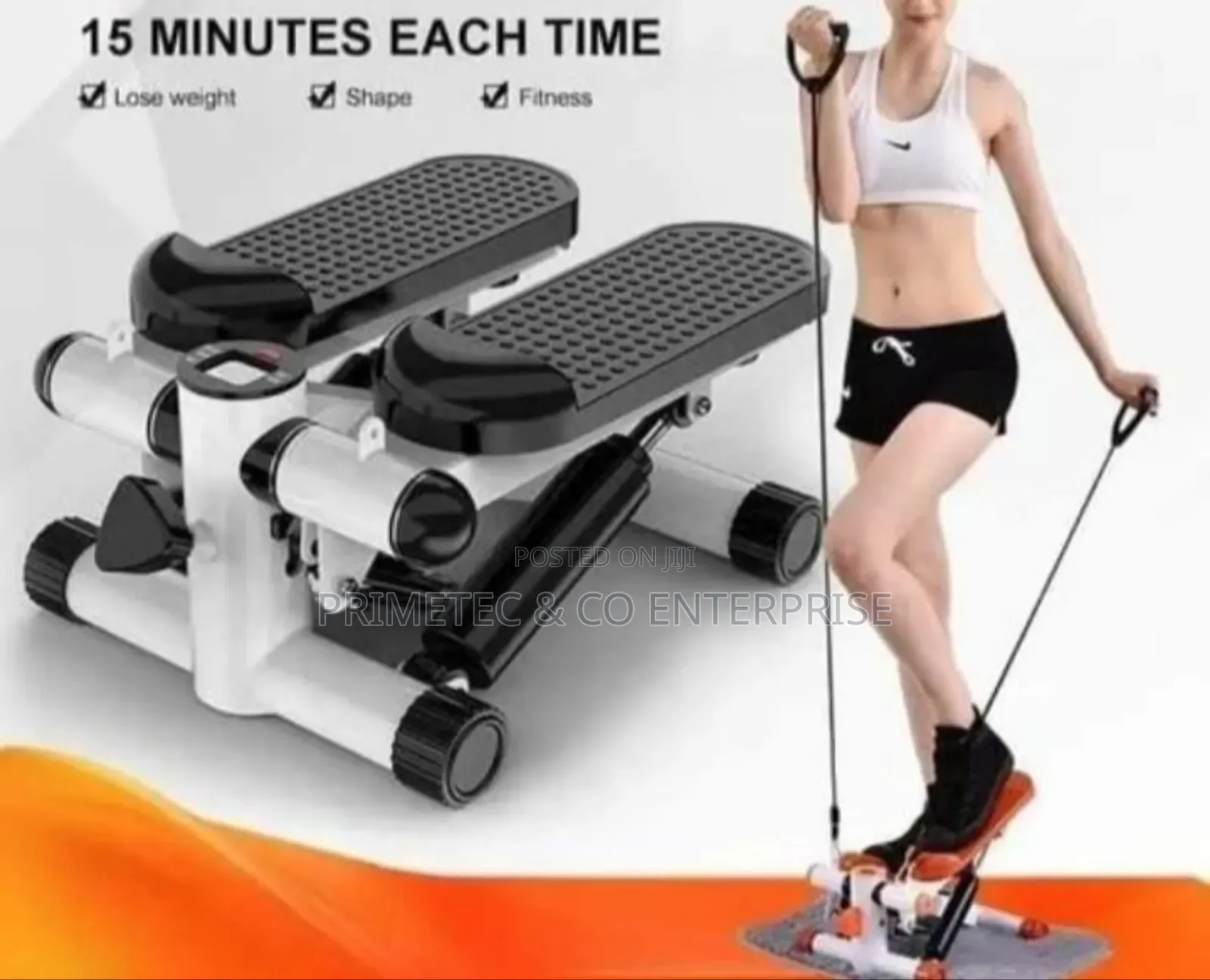 Mini Stepper With Resistance Bands