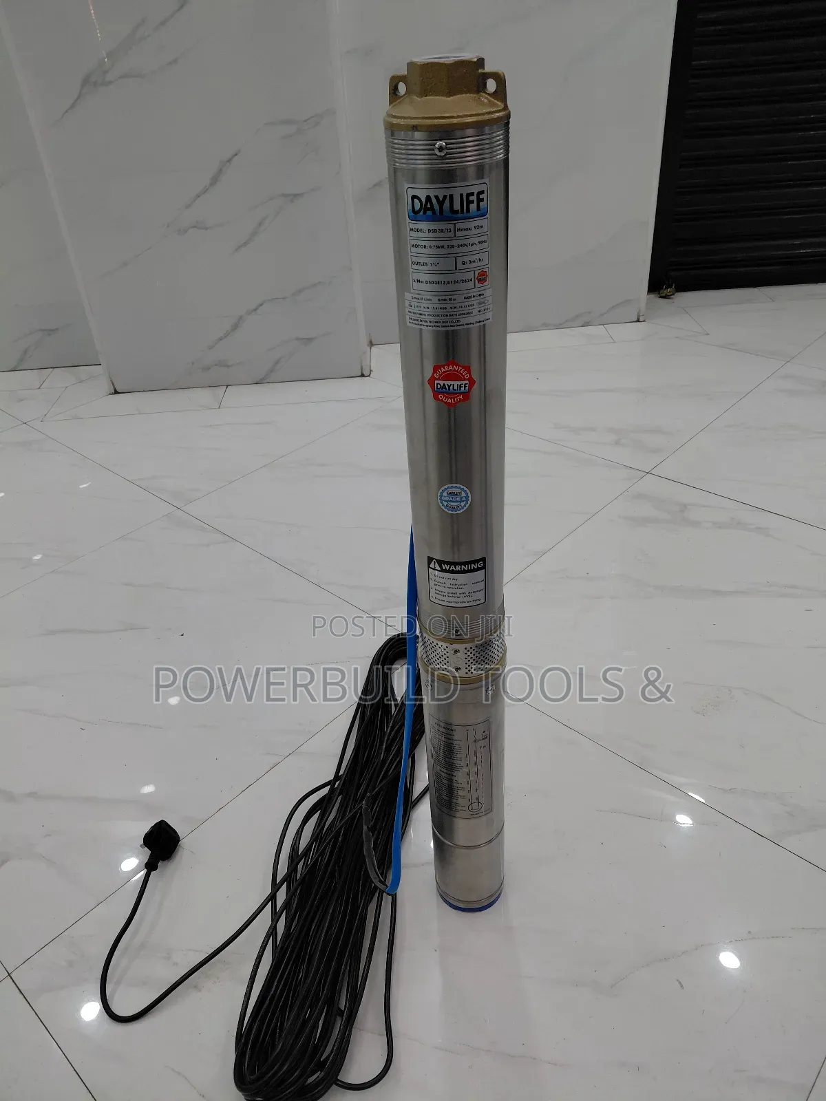 Dayliff Dsd3e/13 1hp Submersible Head Max 92metres