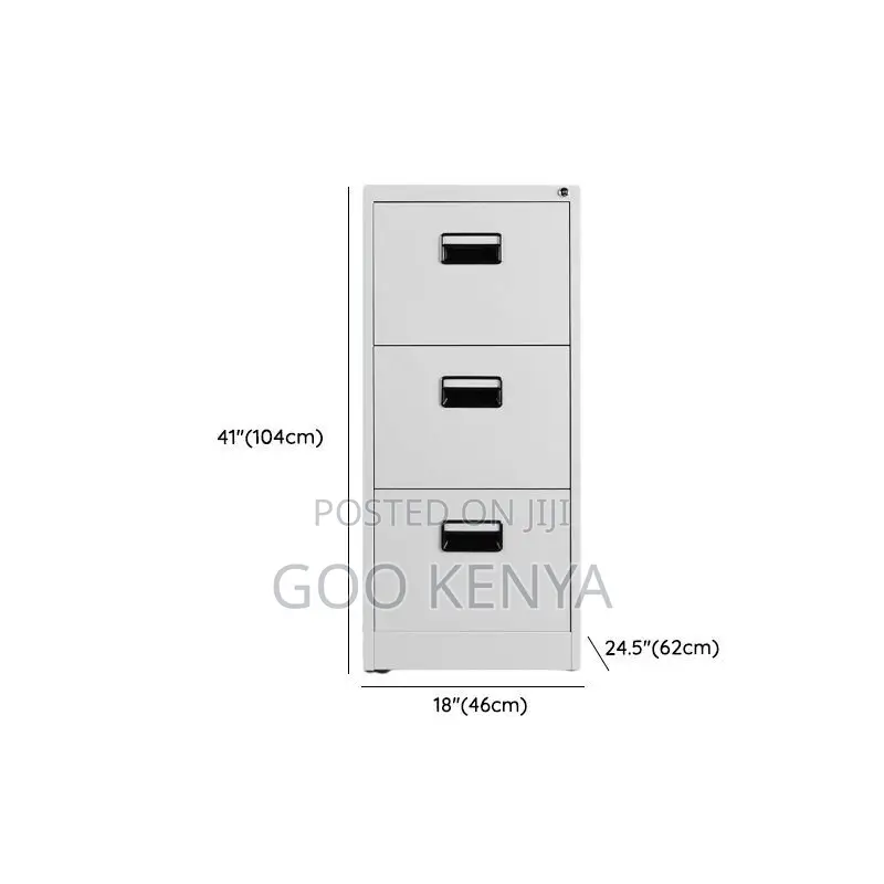 Office Cabinet ; 3-Drawer Steel File Cabinet