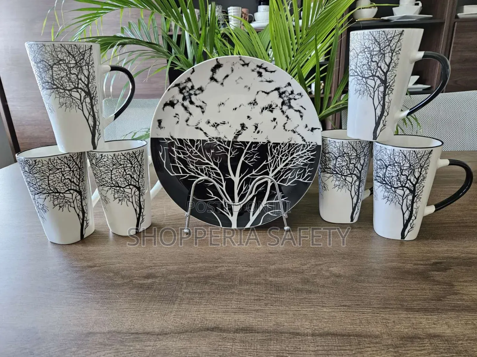 Tree Plates + Tree Cups - 12 Pieces