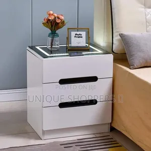 Wooden Bedside Cabinet With Led Light