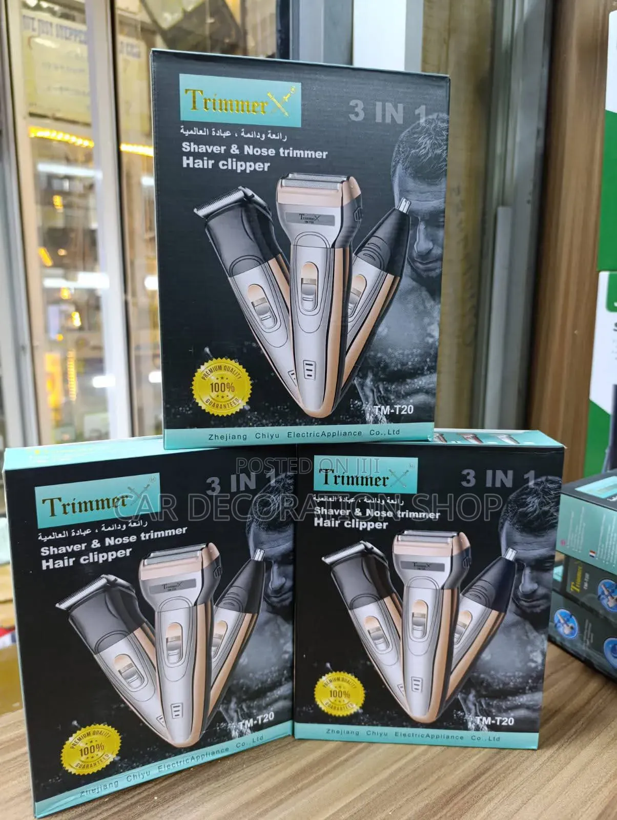 Recheargable Shaver and Nose Trimmer Hair Clipper Set C