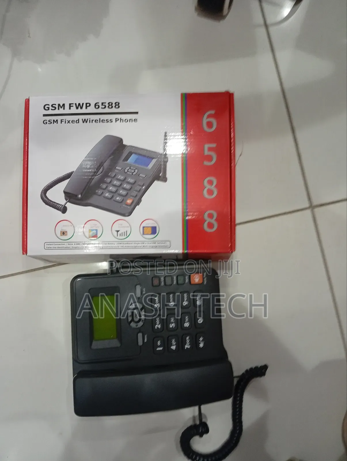 Simcard GSM Fixed Landline Wireless Desktop Phone Ets 6588
