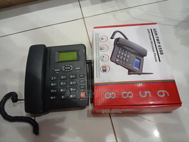 Simcard GSM Fixed Landline Wireless Desktop Phone Ets 6588 - thumbnail 3