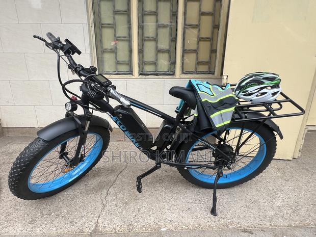 Safest Fast Tyre Electric Eco Bike With Helmet