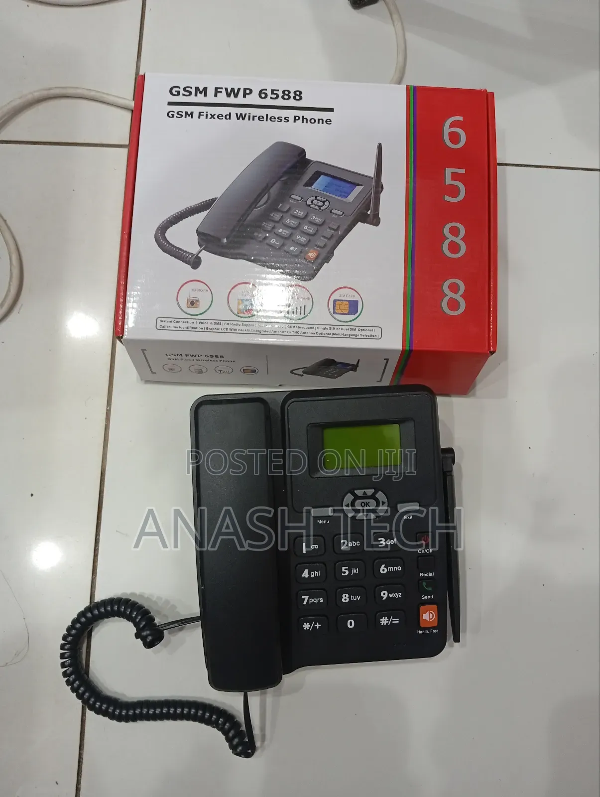 New Advanced Landline Wireless Deskphone With Fm Radio 6588