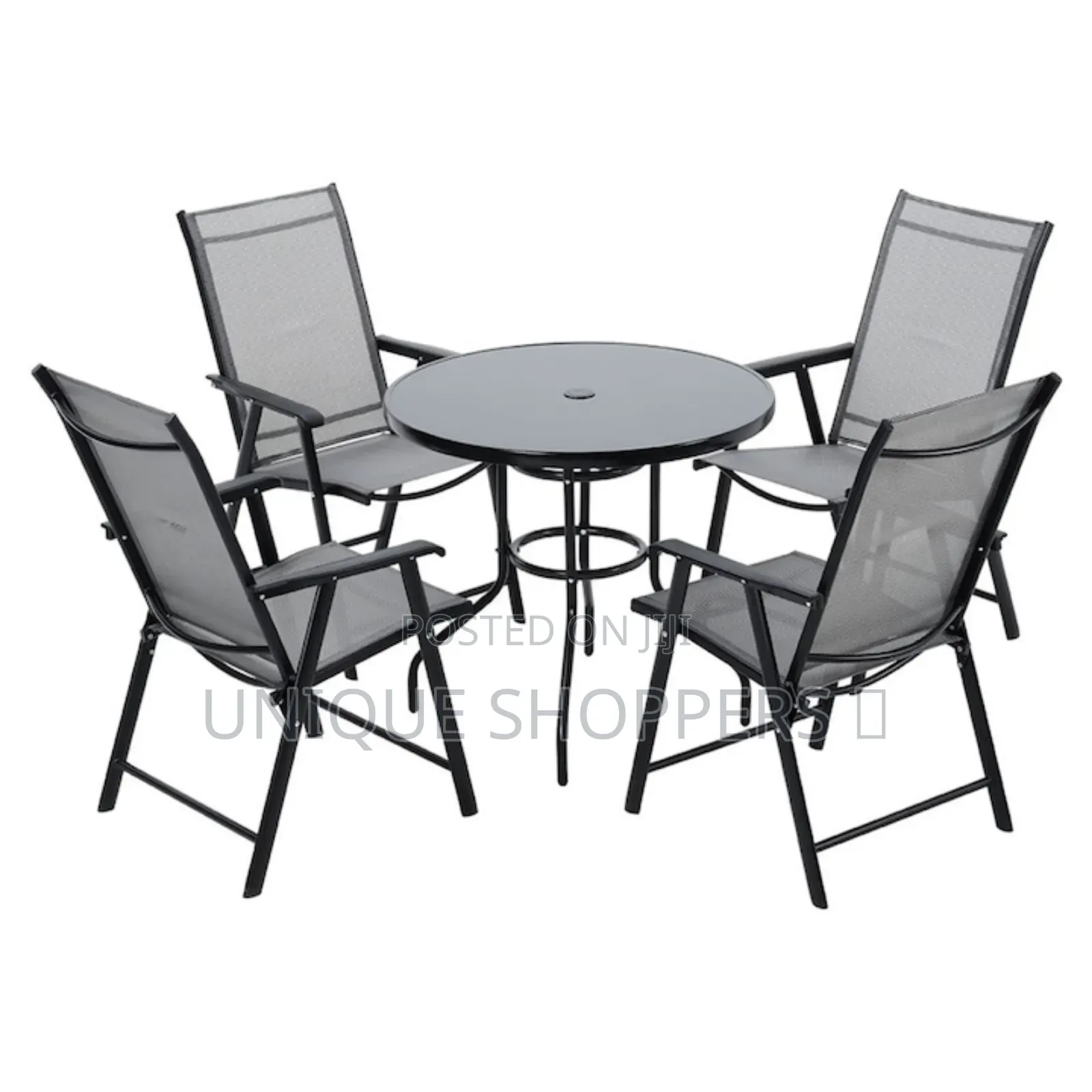 4 Seater Balcony/Dining/Outdoor Set With Foldable Chairs