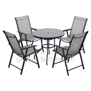 4 Seater Balcony/Dining/Outdoor Set With Foldable Chairs
