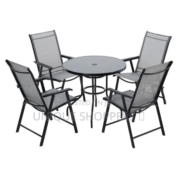 4 Seater Balcony/Dining/Outdoor Set With Foldable Chairs