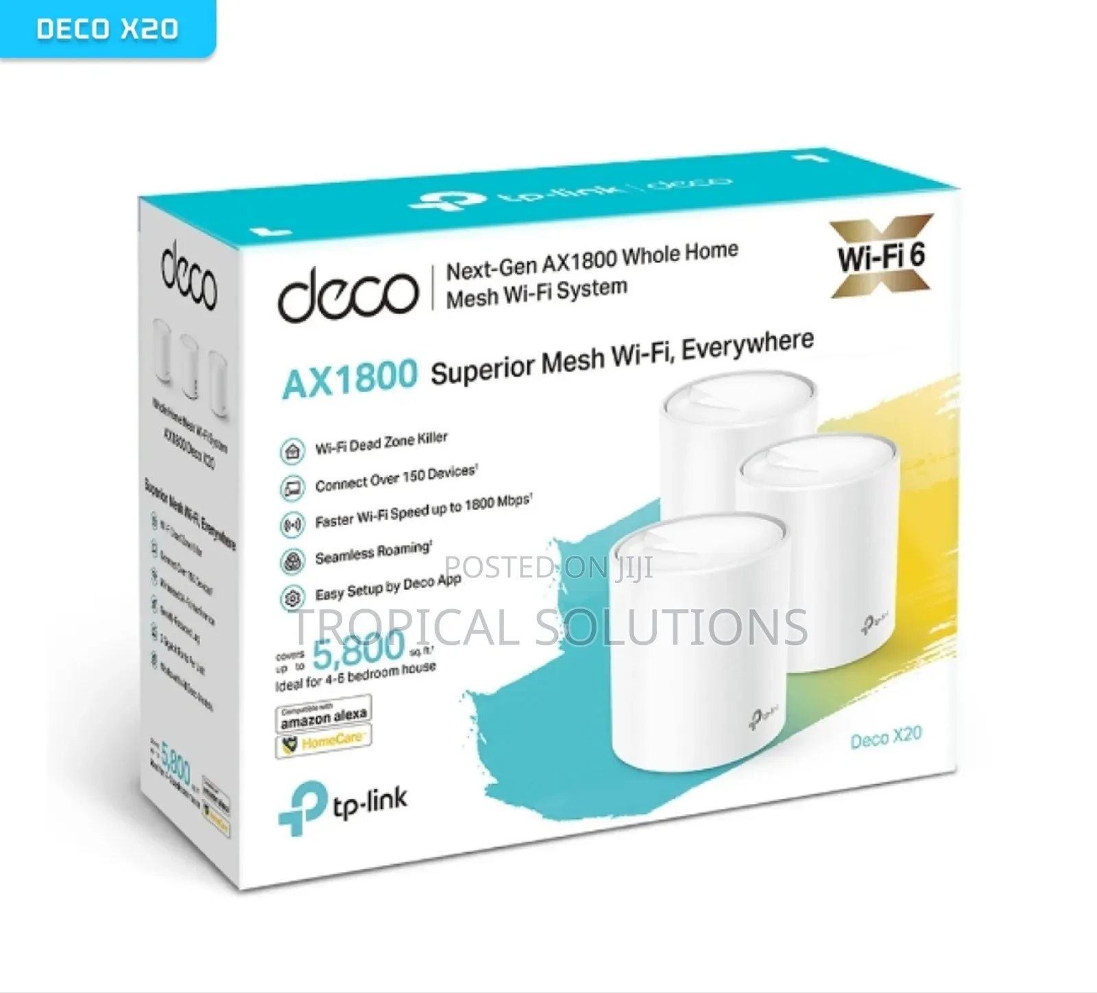 Tp-Link Deco X20 Wifi 6 (3 Pack) Ax1800 Tl-Deco X20
