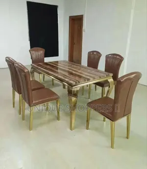 High Quality Pure Marble Top 6 Seater Dining