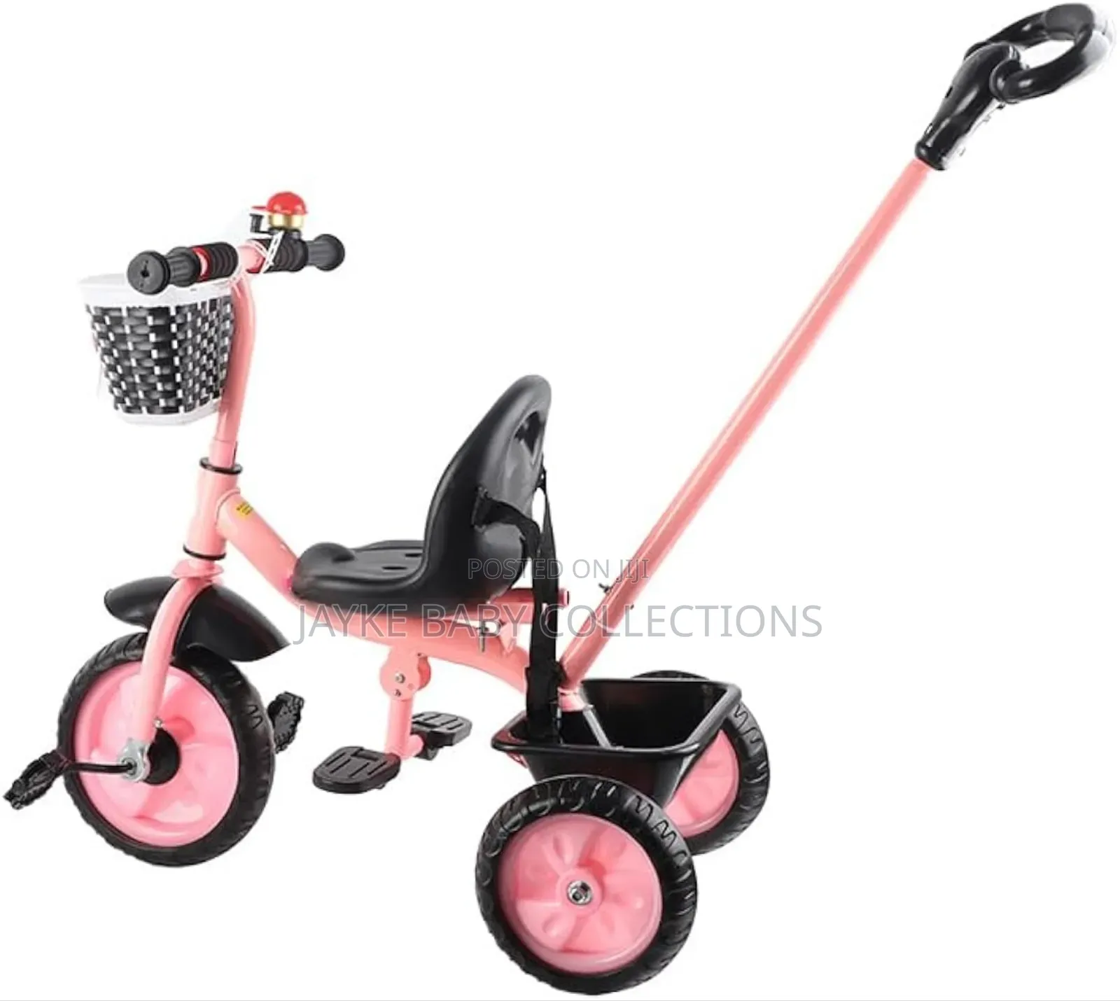 Children Tricycle With Push Handle – Foldable Adjustable