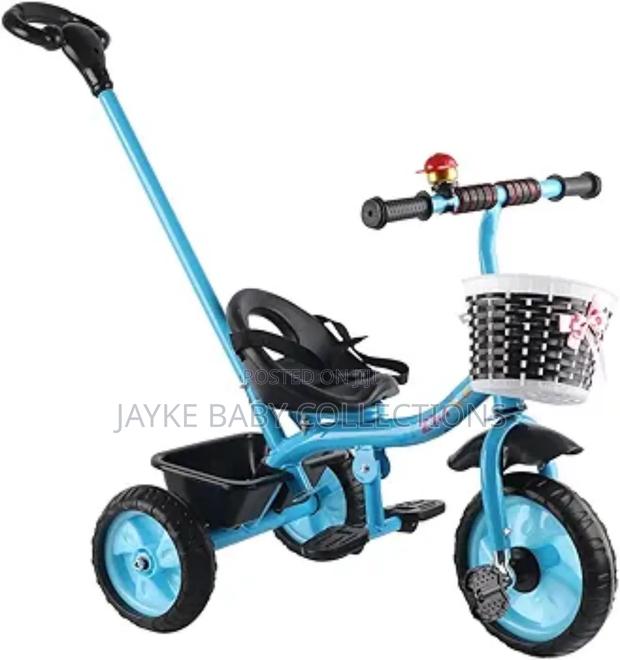 Children Tricycle With Push Handle – Foldable Adjustable - thumbnail 6