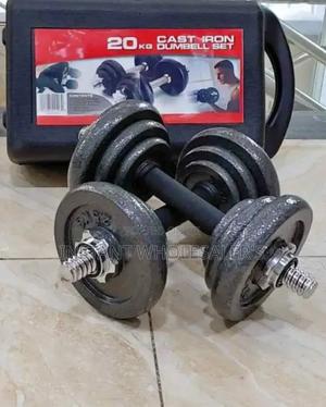 Cast 20kgs Quality Dumbbells - thumbnail 3