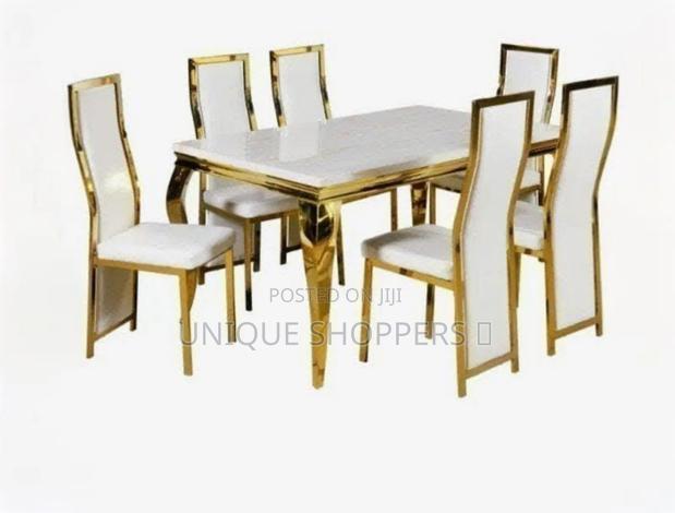 Grey Pure Marble Top 6 Seater Dining Table at 79999 - thumbnail 3