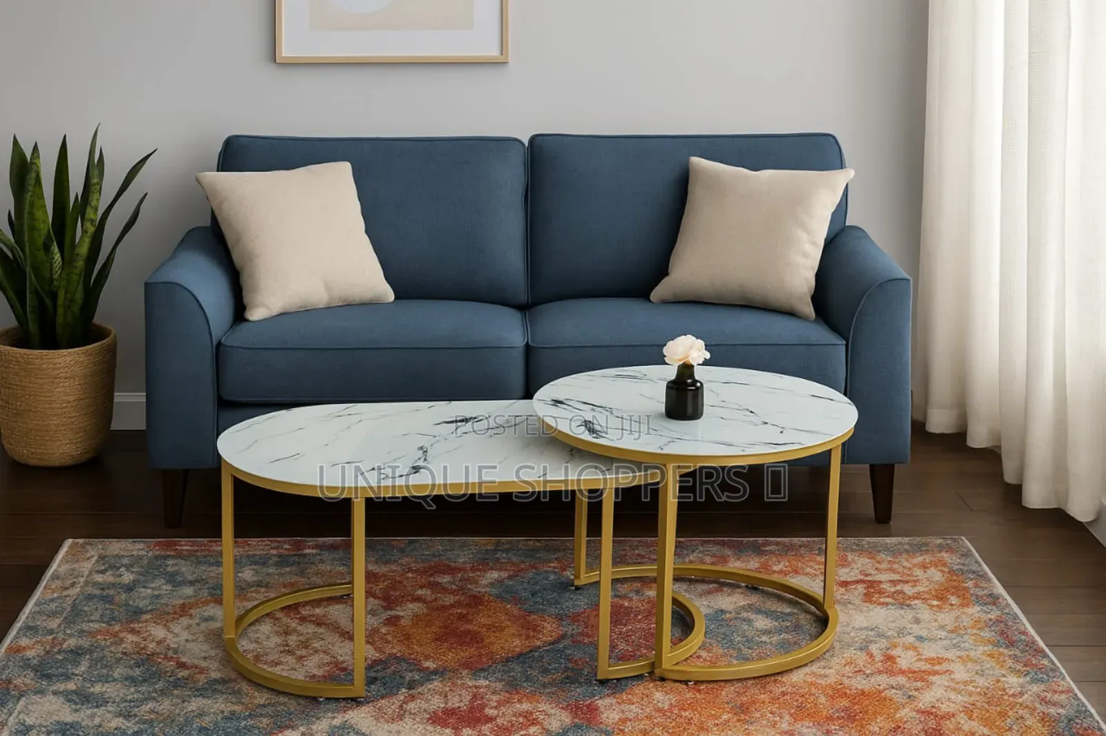 Glass Nesting Table in Oval + Round