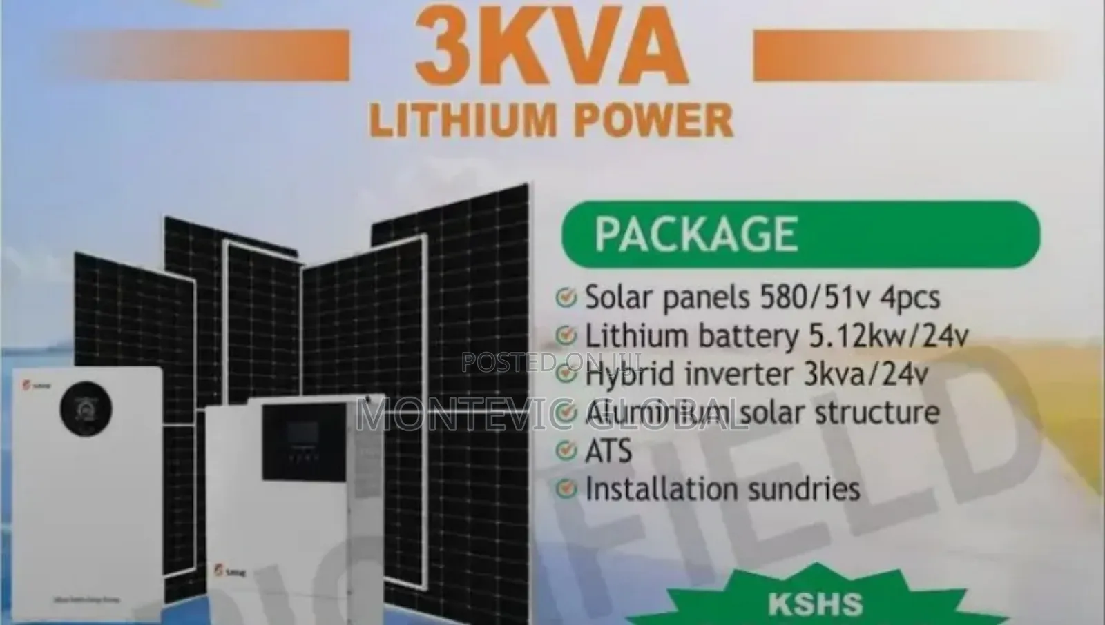 3kva Solar Backup With Lithium Battery