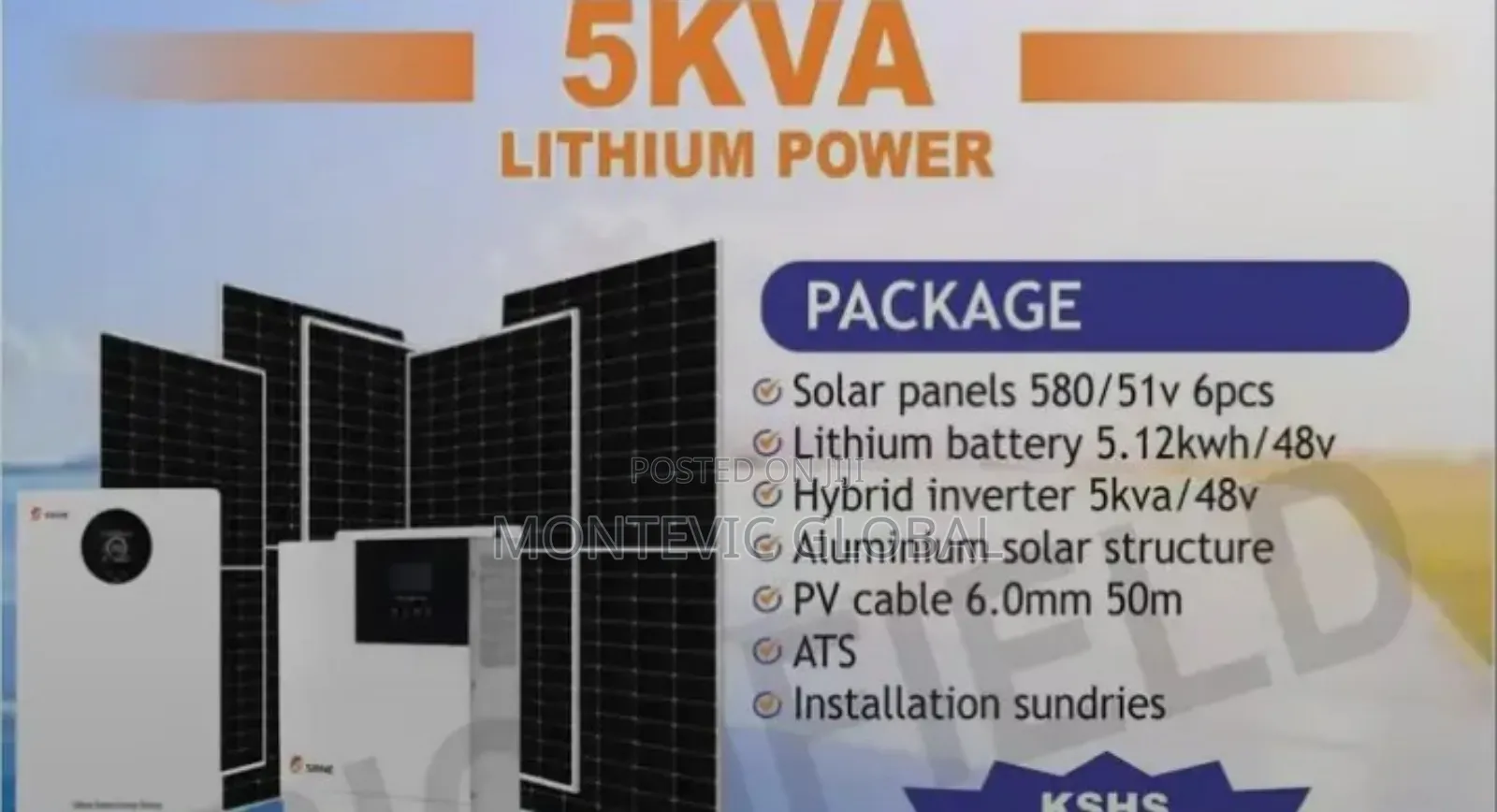 5kva Solar Backup With Lithium Battery