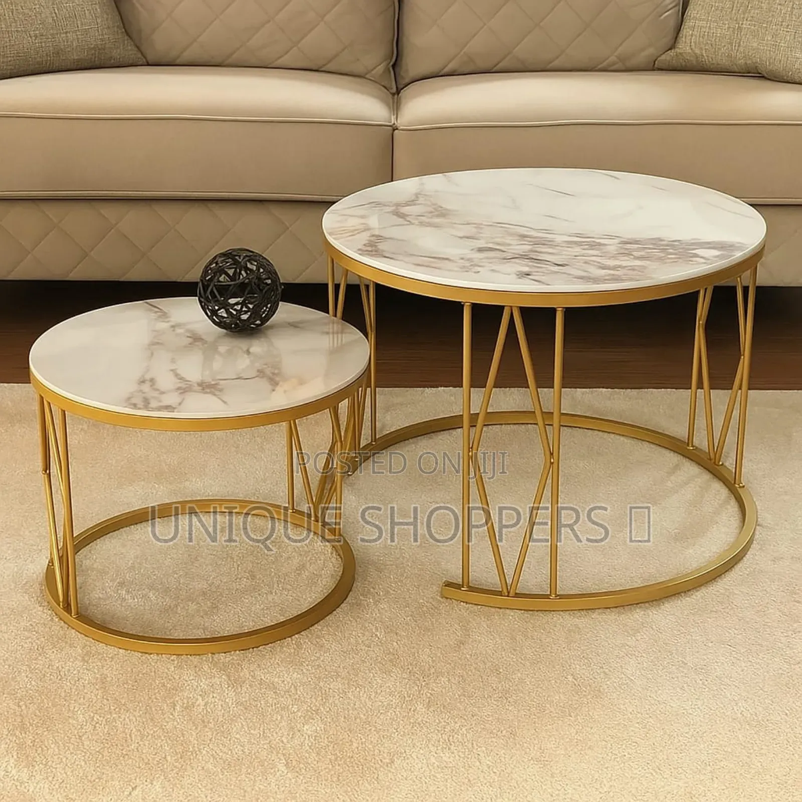 Pure Marble Nesting Stool 2pc Set