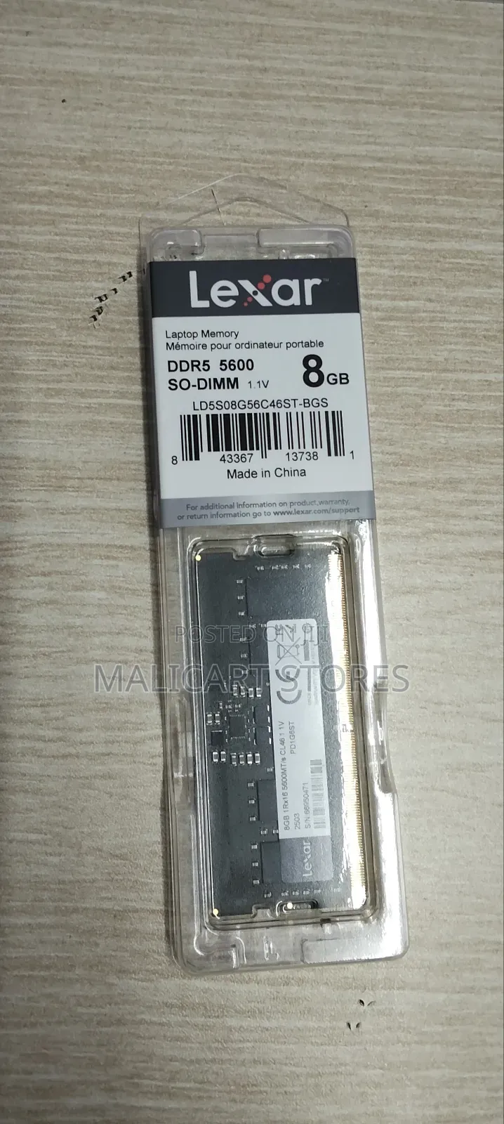Lexar So-Dimm Ddr5 Laptop Ram 8gb 5600 MHZ