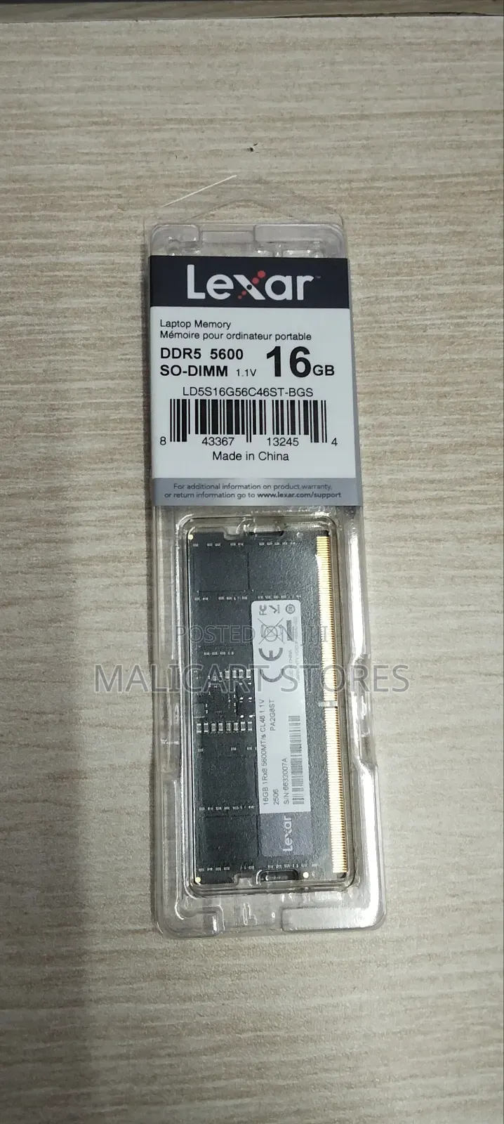 Lexar So-Dimm Ddr5 Laptop Ram 16gb 5600 MHZ