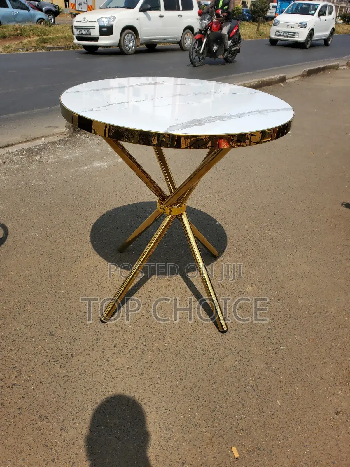 Gold Stands Outdoor Table