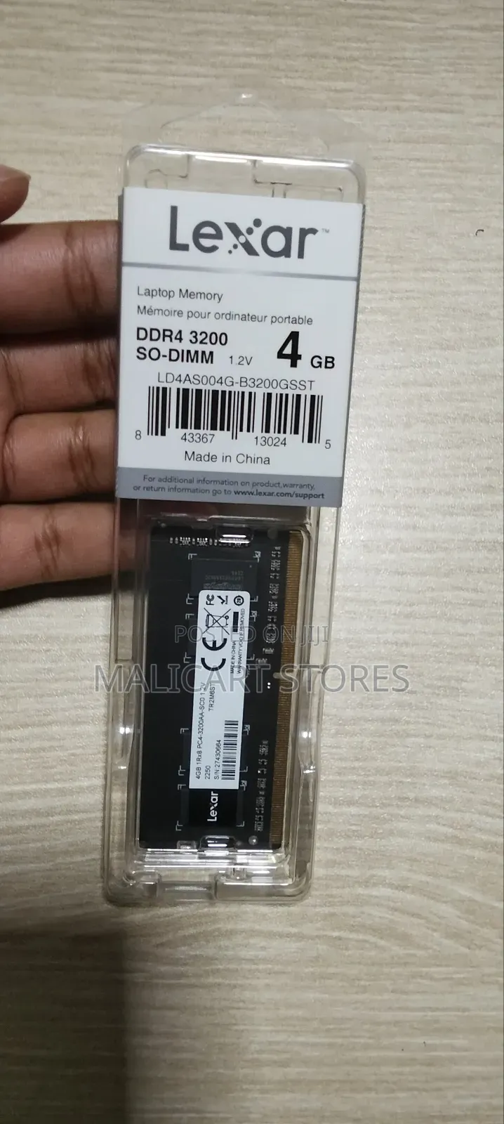 Lexar Ddr4 3200 So-Dimm 4gb Desktop Memory