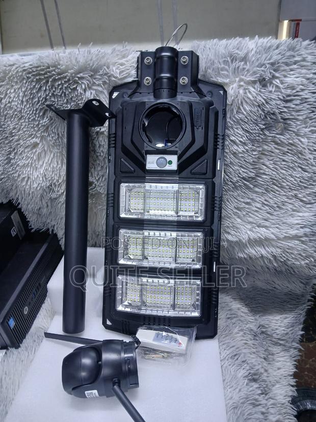 V380 Pro Solar Street Light PTZ Flood Light 4g Camera 450w
