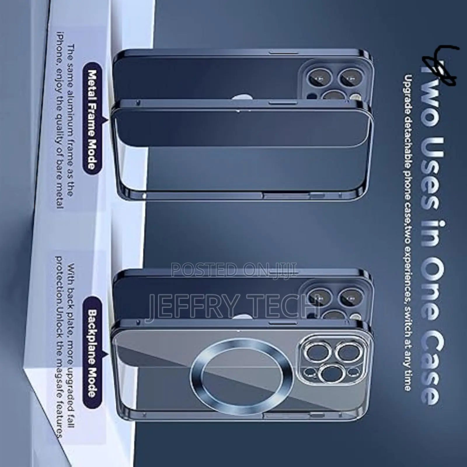 Kmambag Magnetic Clear Plated Case for iPhone 15 Pro