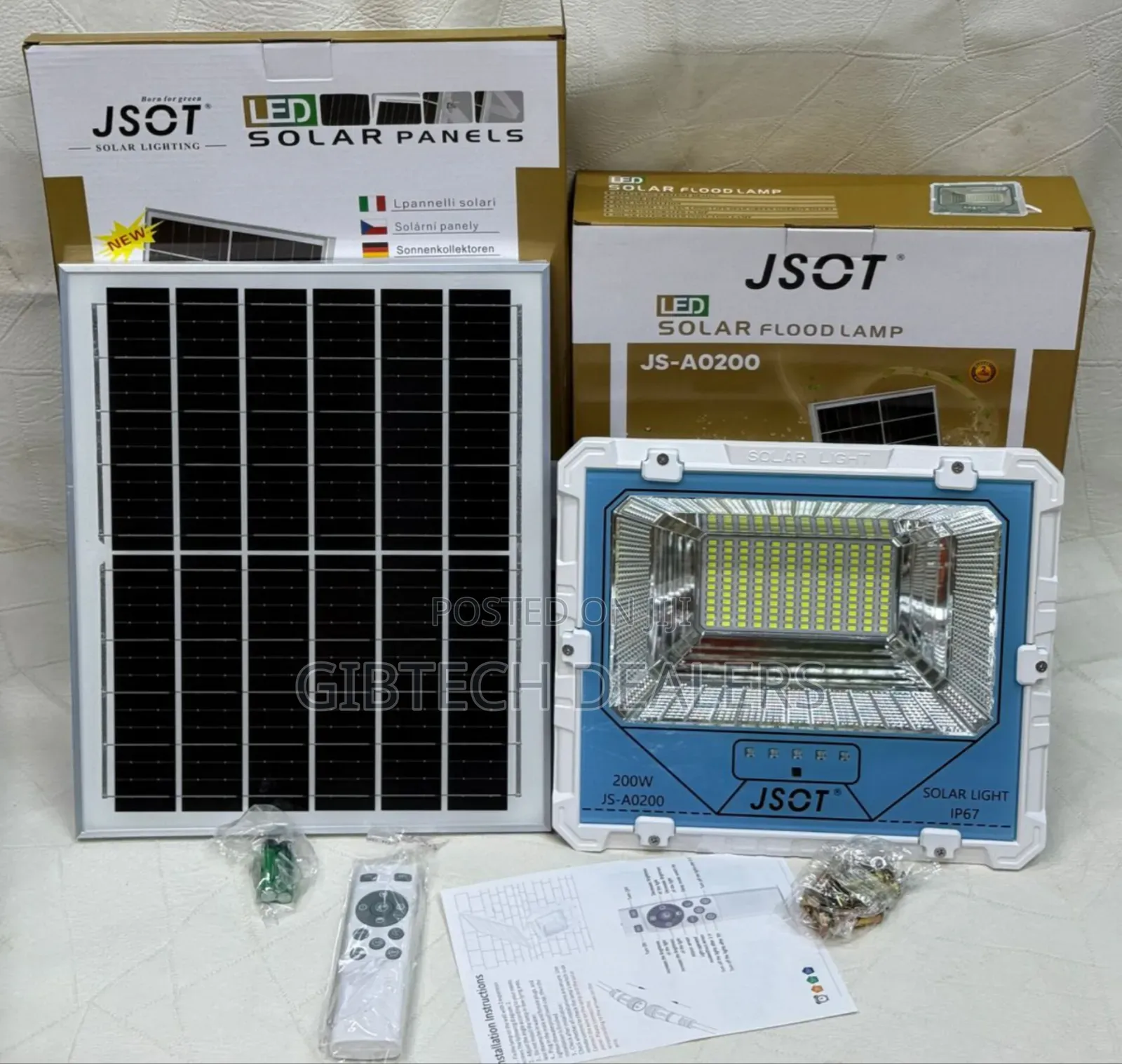 Jsot 200w Solar Floodlight Dusk to Dawn