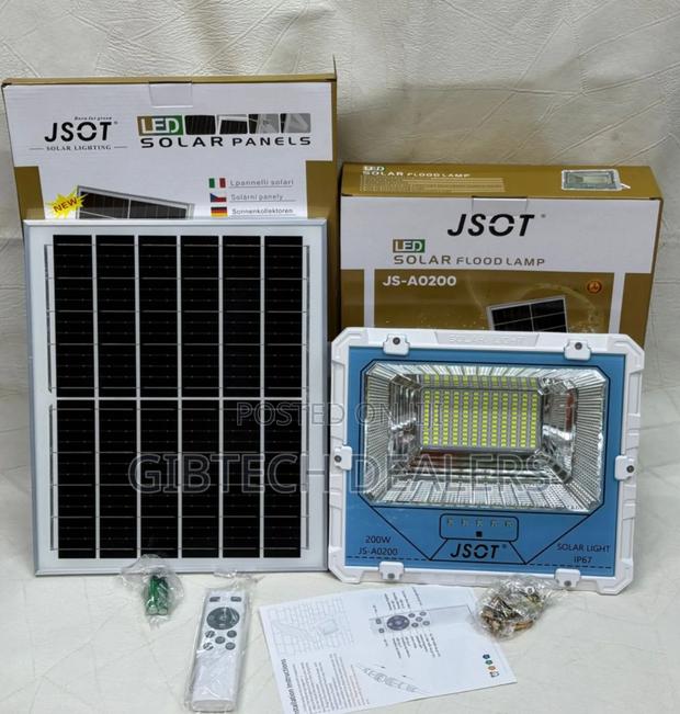 200w Solar Floodlight Dusk to Dawn Jsot Ip67 - thumbnail 3