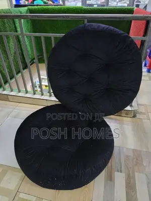 Black Round Portable Bean Bag